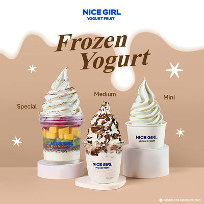 Harga yang bagus Waralaba Es Krim Cangkir Besar Beraroma Dengan 3 Buah dan Topping Renyah on line